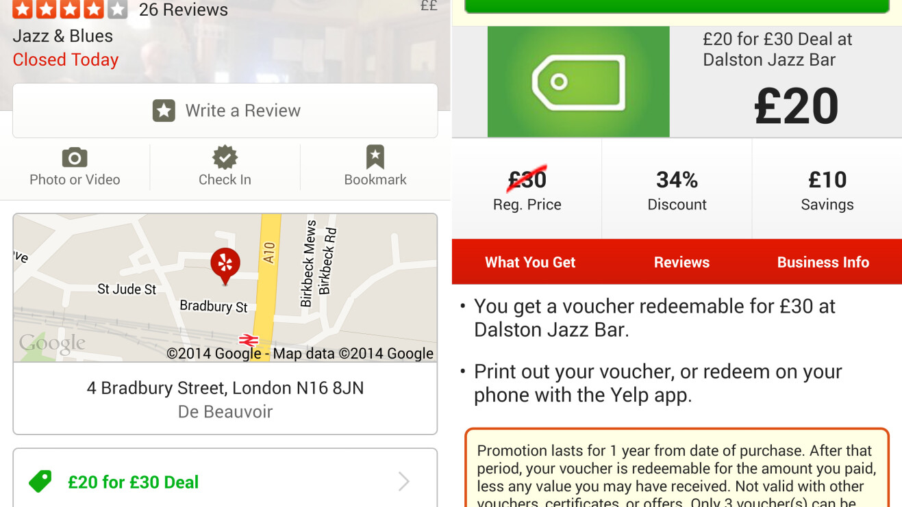 Yelp adds deals and gift certificates for users in UK, France, Germany and Spain
