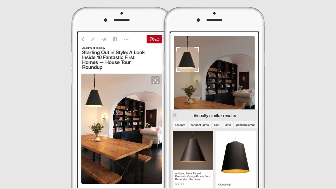 Pinterest lets you visually search pins to find stuff you can’t describe in words