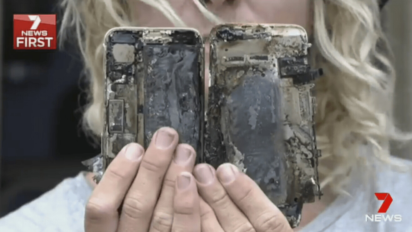 Surfer claims his iPhone 7 burst into flames and blew up his car