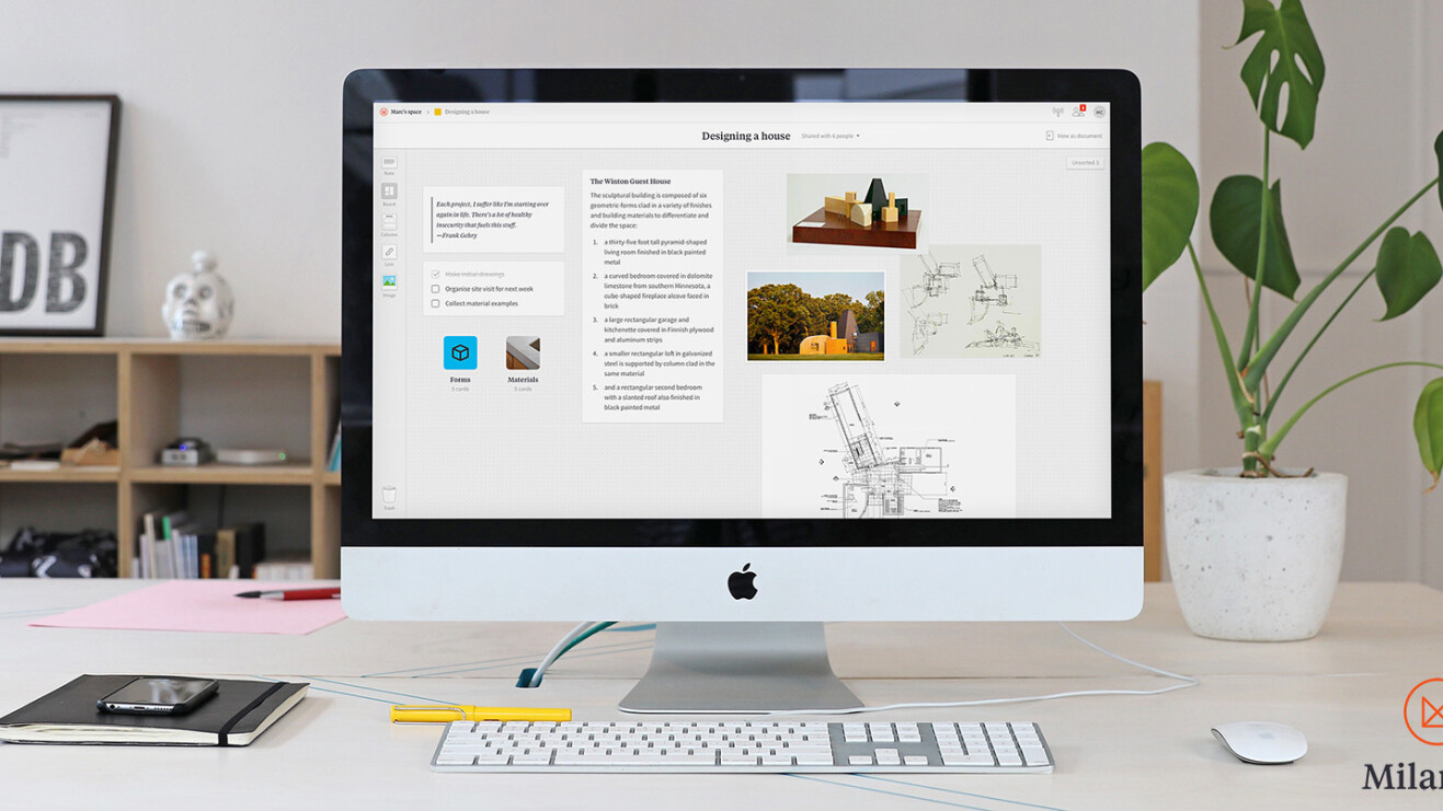 Milanote is the Evernote for creatives