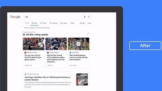 Google declutters its news tab on desktop search pages with a fresh look