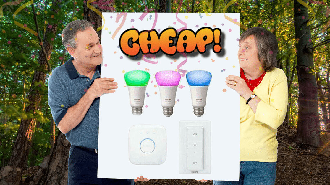 CHEAP: A Philips Hue starter kit (with white & color bulbs) for $110? SÍ, DA, JA, YES!