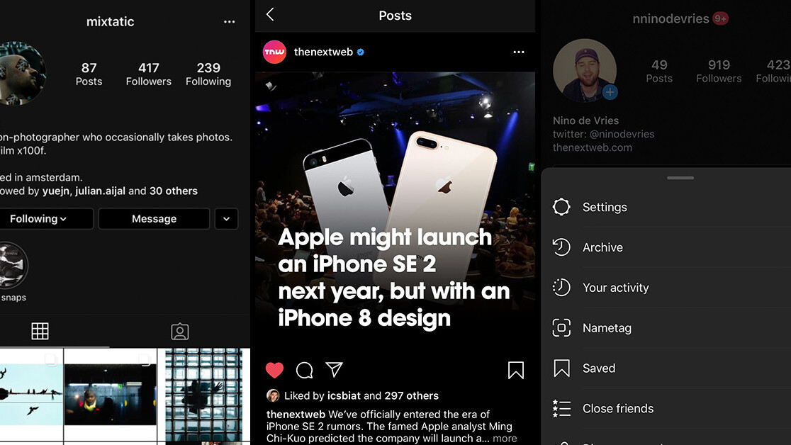 Instagram now supports dark mode on iOS 13 — here’s how to enable it