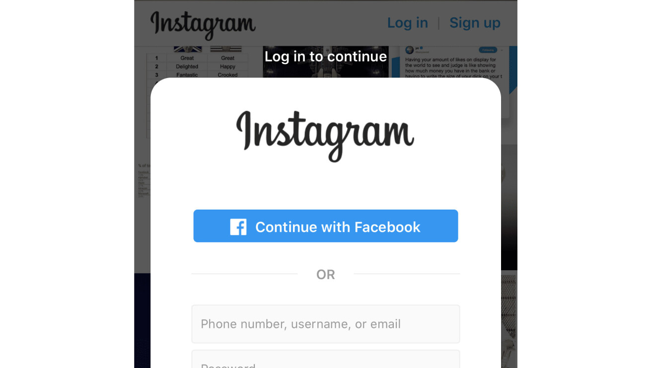 Instagram now forces people to sign in to view public profiles