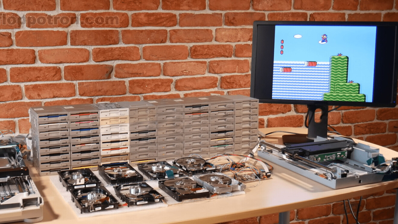 Celebrate MAR10 day with this Mario medley played on floppy drives