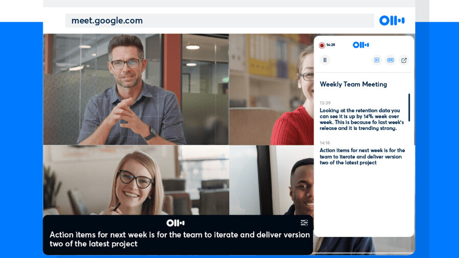 Otter will now let you transcribe Google Meet calls from your browser
