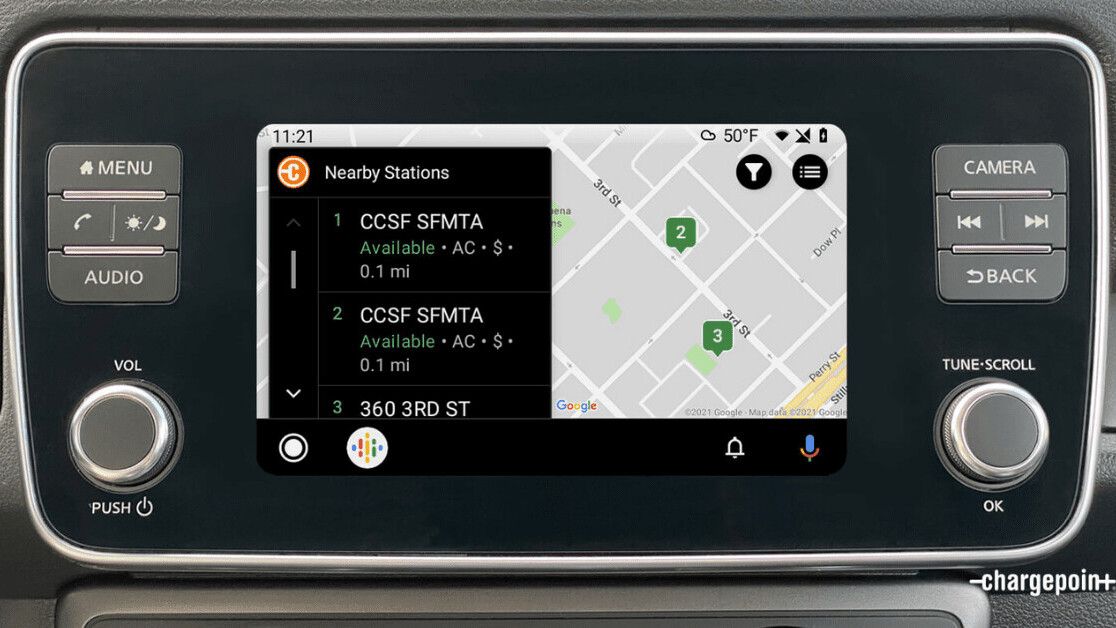 ChargePoint’s app for locating EV juicing spots arrives on Android Auto