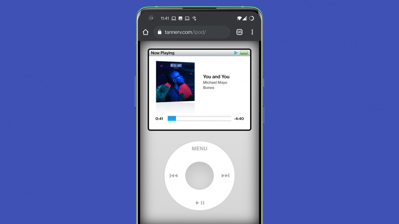 Remember iPods? This one lives in your browser and plays Spotify