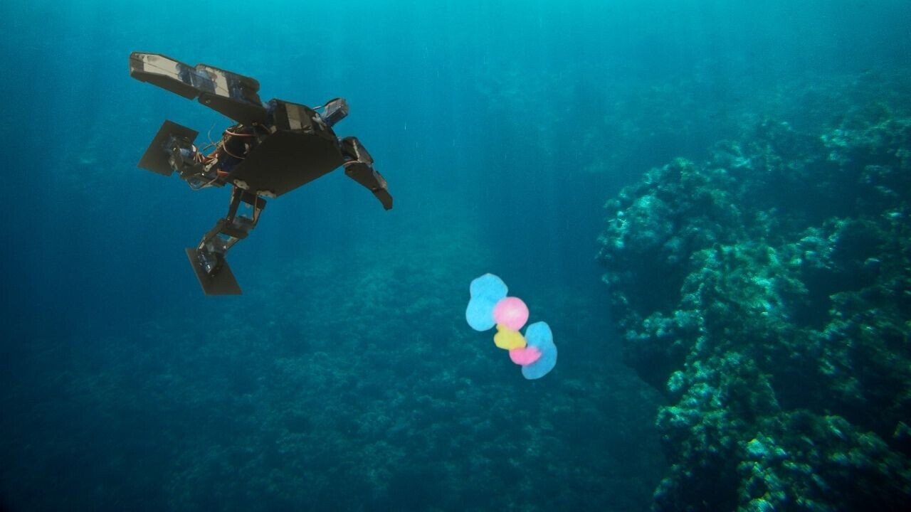 Yo, plastic soup! These tiny swimming bots are coming to destroy you
