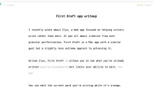 First Draft helps your writing flow by being more like a typewriter than a Mac word processor Featured Image