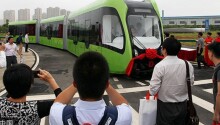 Is China’s autonomous trackless train just a glorified bus? Yeah, pretty much