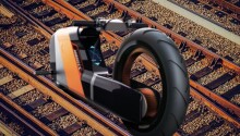 This weird-looking motorcycle can ride on roads AND rail tracks Featured Image