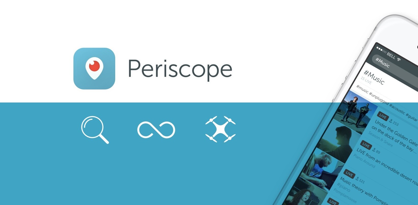 Periscope is adding search and save features along with the ability to stream from a drone
