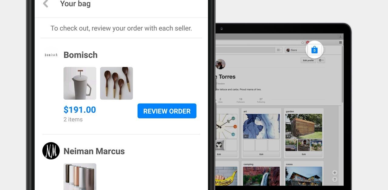 Pinterest’s new ‘shopping bag’ lets you shop from any Website with a single transaction