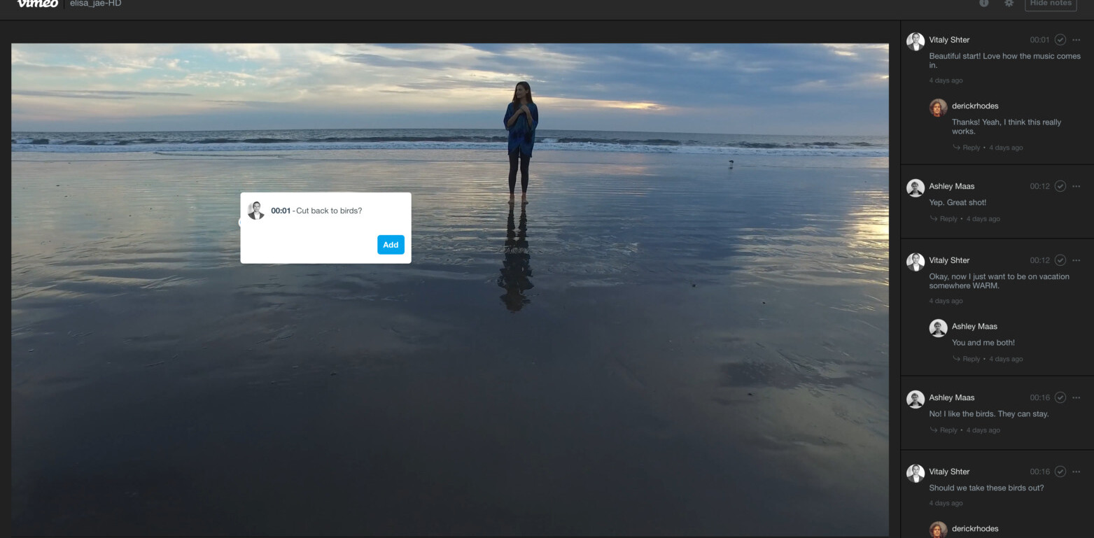 Vimeo now lets video creators collaborate and review in real-time