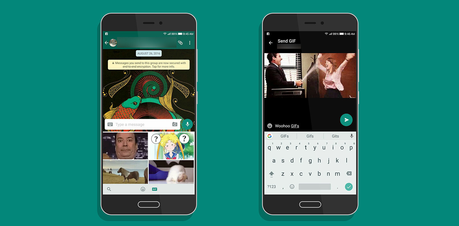 WhatsApp for Android now lets you search and send Giphy GIFs