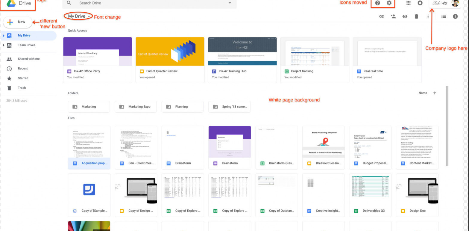 Google Drive gets a new look to match Gmail’s redesign