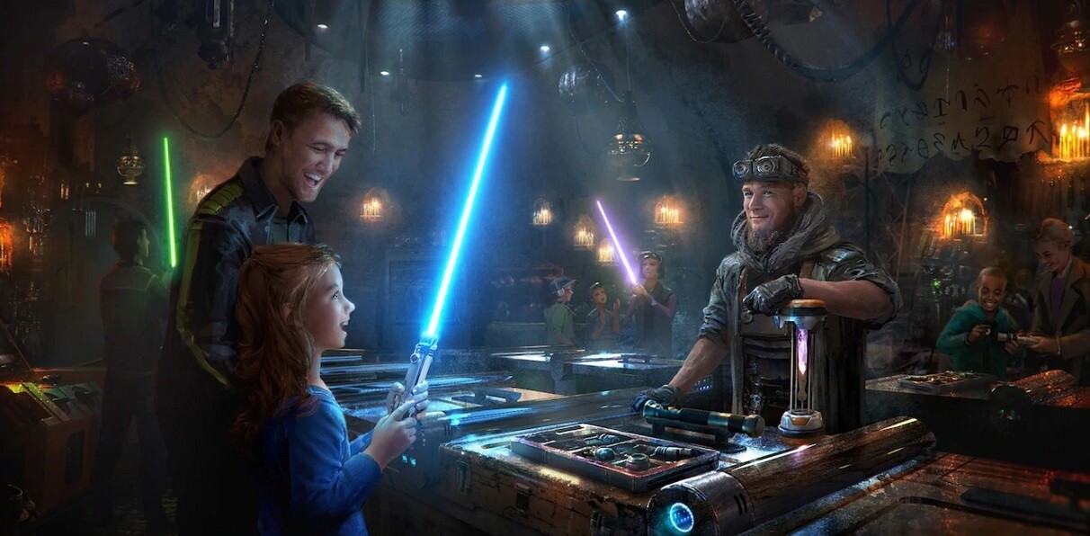 You can build your own Lightsaber and Droid at Disney’s new Star Wars attractions