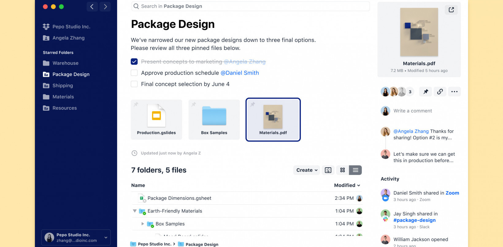 The new Dropbox redesign turns the app into a productivity launchpad