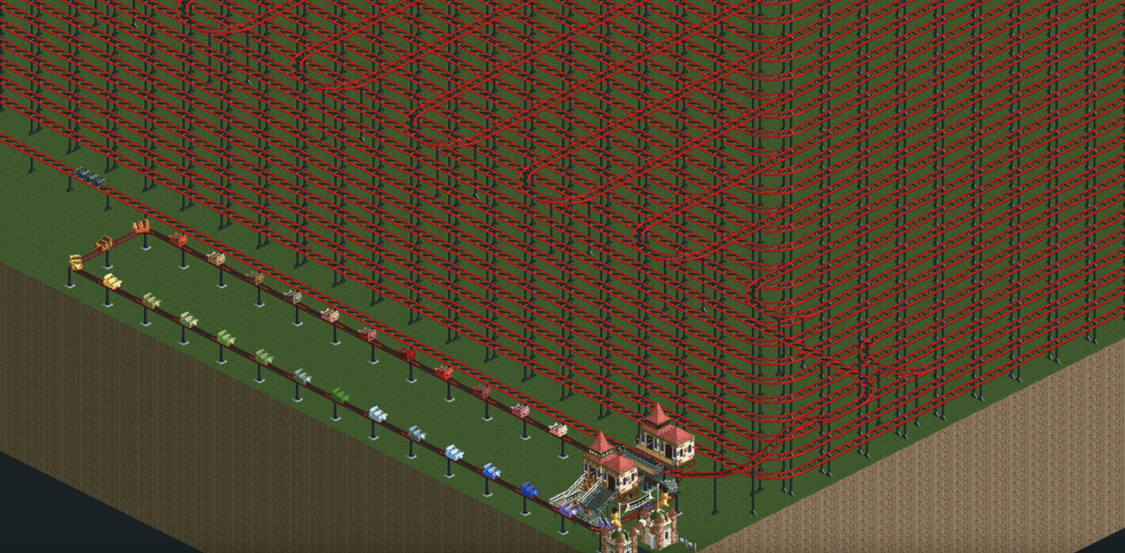 RollerCoaster Tycoon 2 fan builds a coaster that takes 45 years to ride