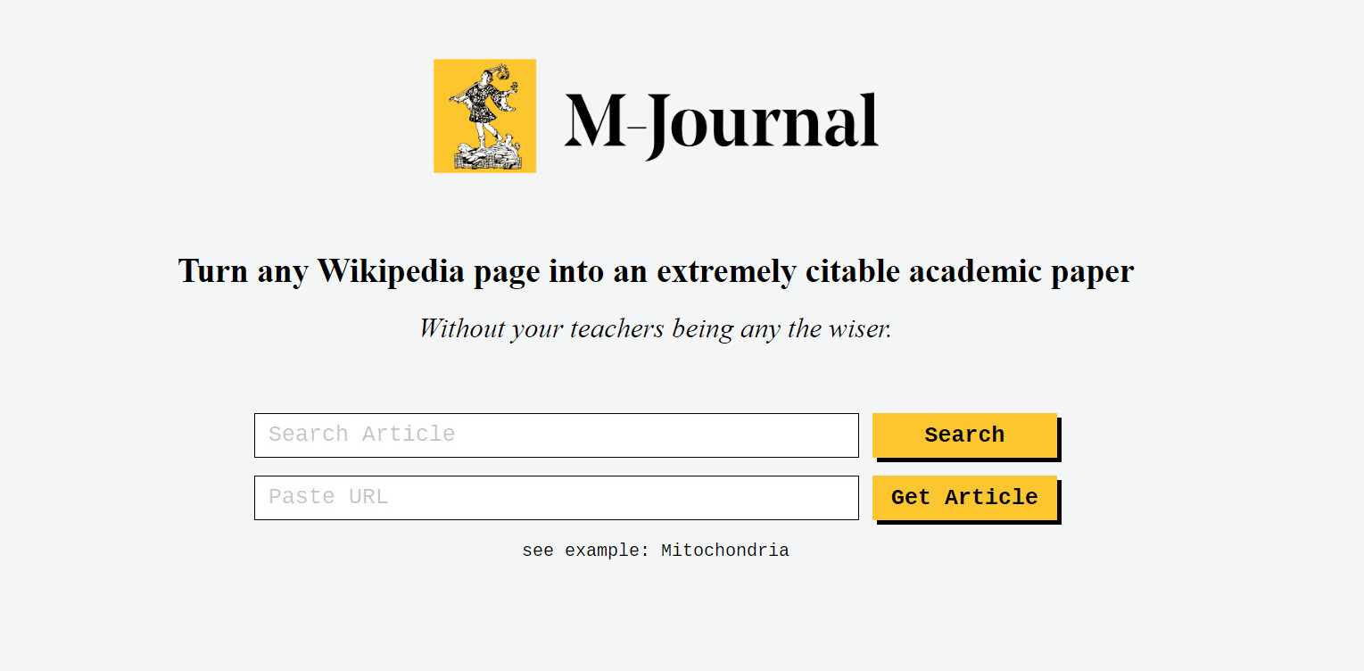 This site turns Wikipedia pages into ‘legit’ academic papers