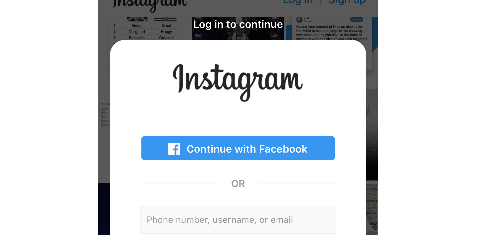 Instagram now forces people to sign in to view public profiles