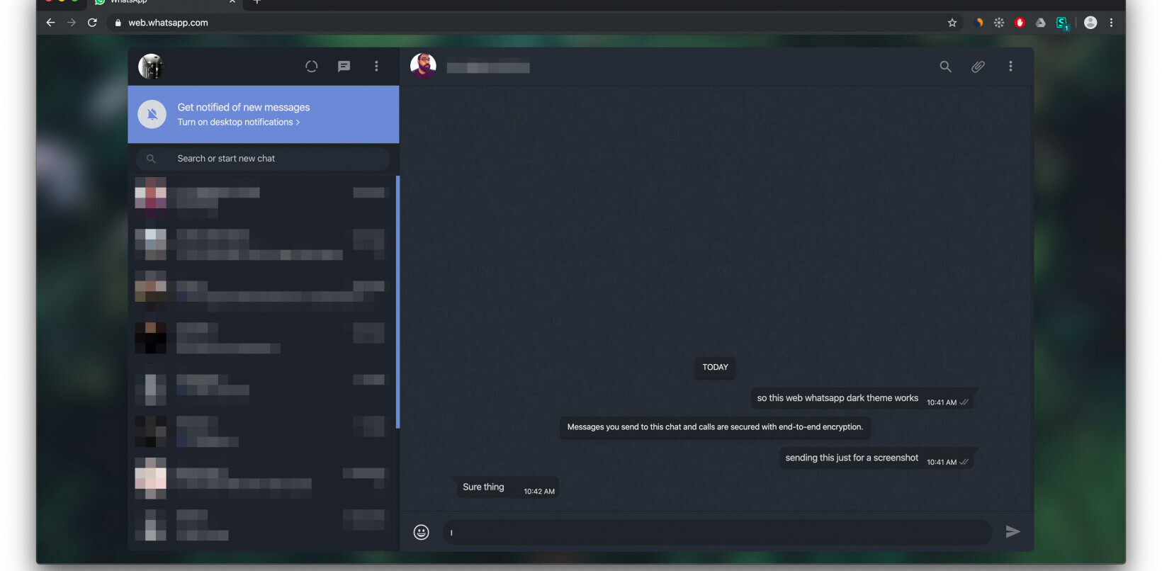 How to enable dark mode on WhatsApp Web