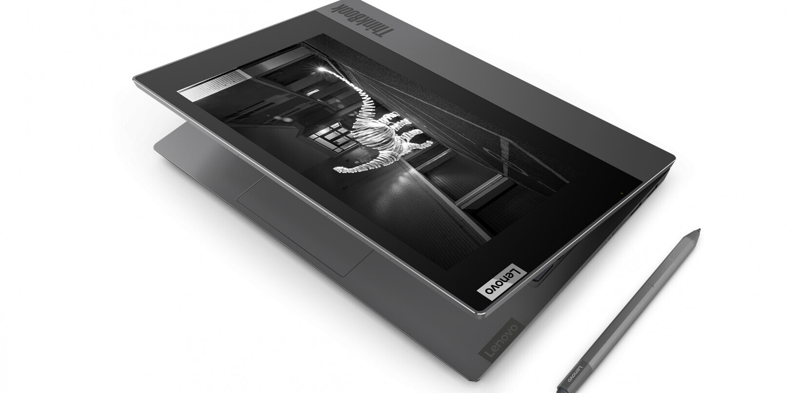 Lenovo put an e-ink display on the lid of its ThinkBook Plus laptop, and it’s kinda genius