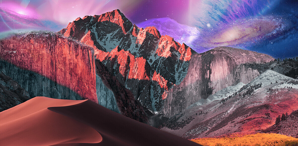 This genius combined every macOS 10 wallpaper into a psychedelic masterpiece
