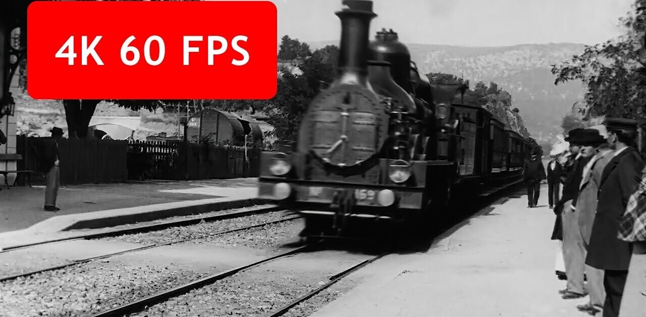 Watch: AI developer upscales famous 1895 train scene to 4K at 60 FPS