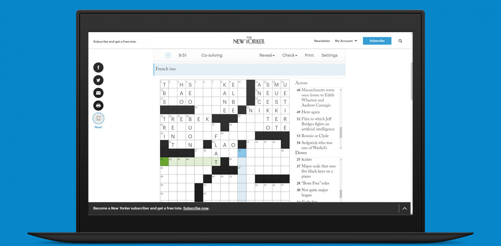 The New Yorker’s crossword now has a co-op mode and it’s bloody addictive
