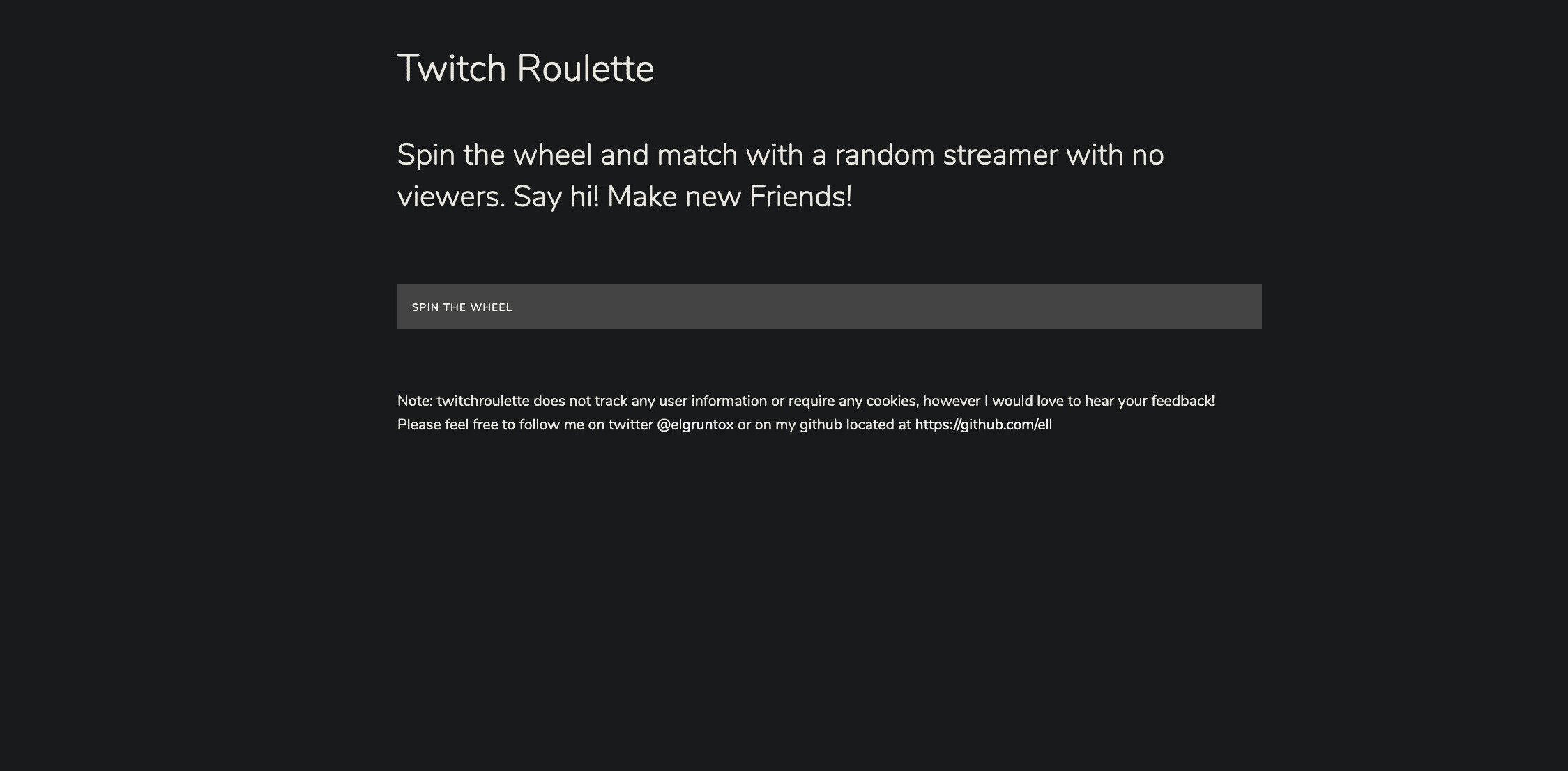 Twitch Roulette connects you with random streamers nobody wanted to watch