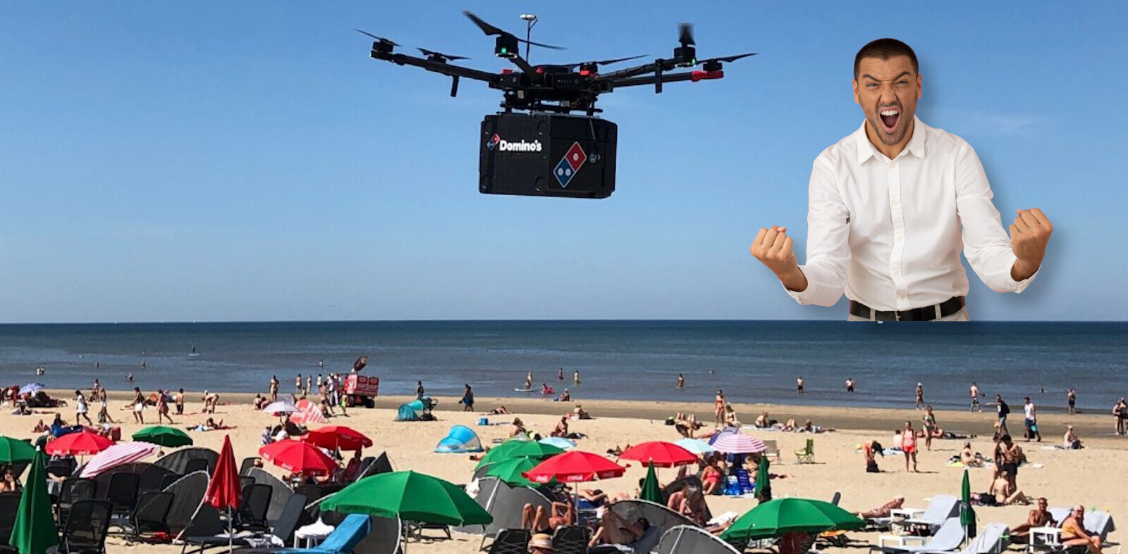 Domino’s delivers pizza by drone to Dutch beach — but it was just a trial
