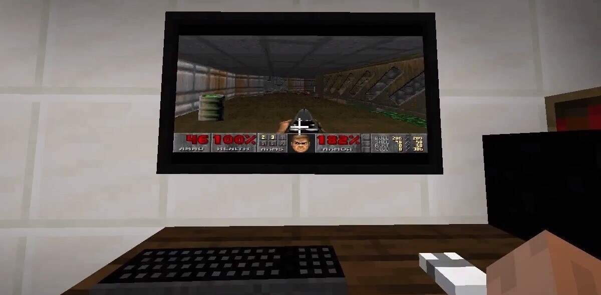 Someone made Doom playable in Minecraft because of course they did