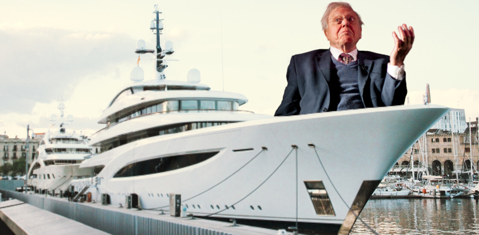 Oi, richy! If you’re going to buy a yacht, at least make it solar-powered