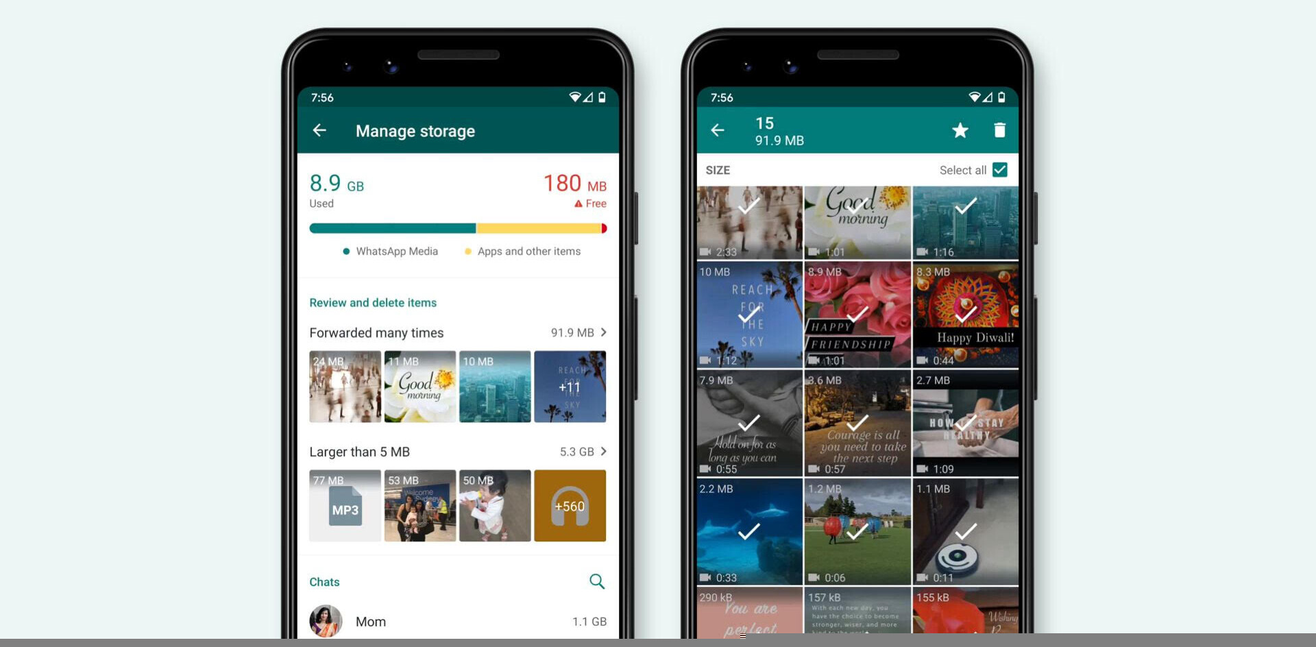 WhatsApp just made it easier to clear up space on your phone