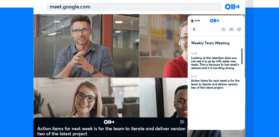 Otter will now let you transcribe Google Meet calls from your browser