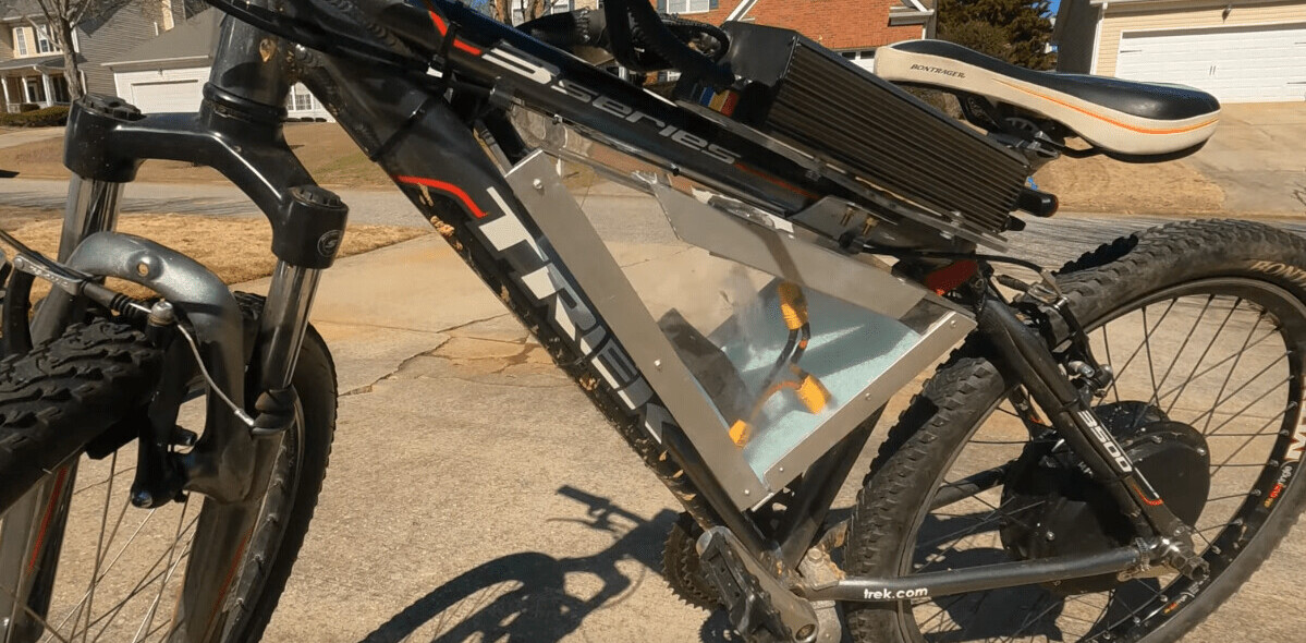 Watch what happens when you put a 5,000 watt motor on a homemade ebike