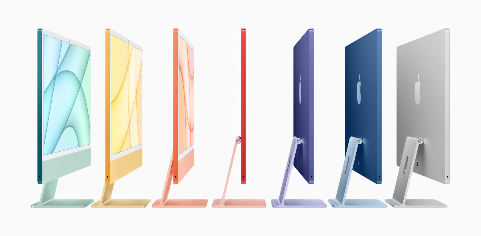 The slim new iMac is powered by M1 and comes in 7 gorgeous colors