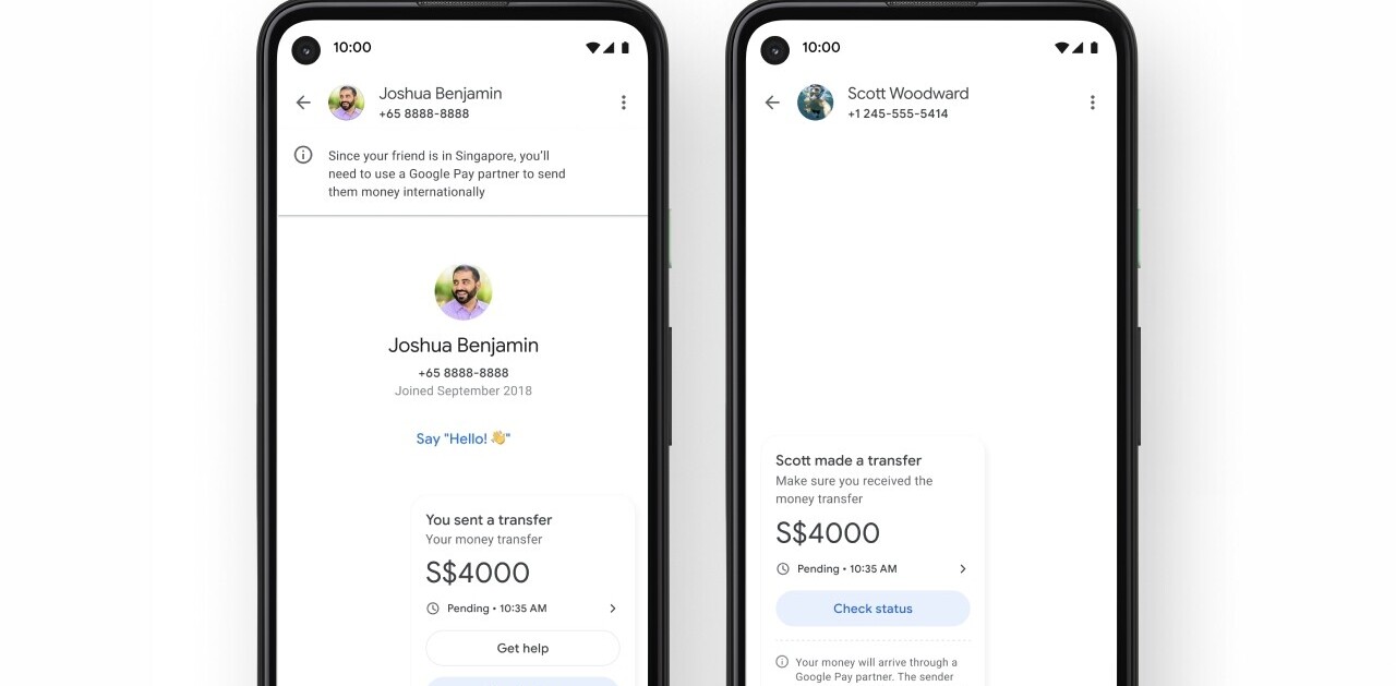 Google Pay now lets you send money from the US to India and Singapore