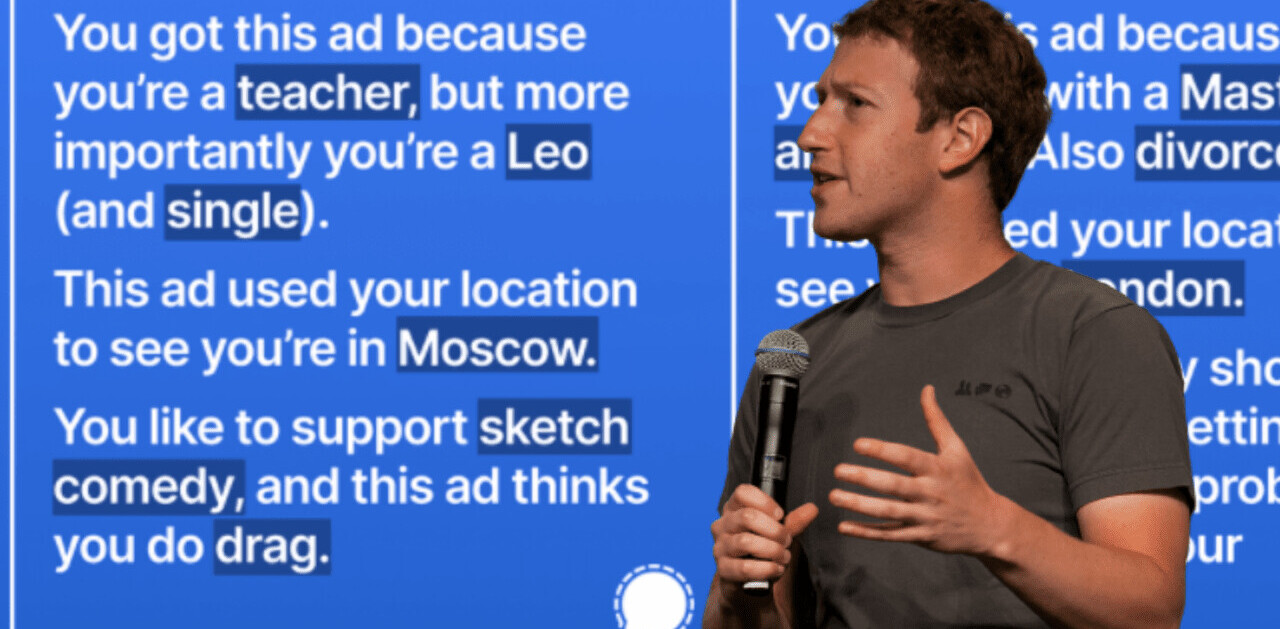 Signal’s smartass ad exposes Facebook’s creepy data collection