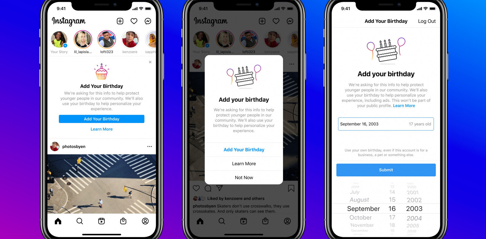 Instagram will demand your date of birth for safety — and ads, of course