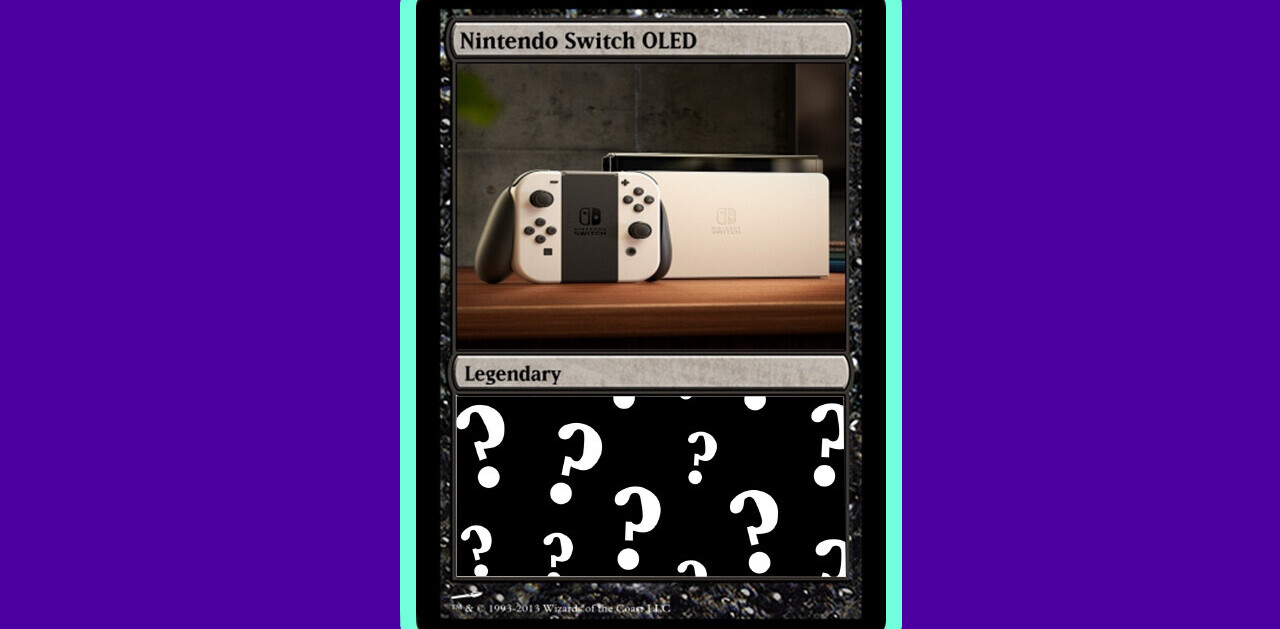 We reviewed the Nintendo Switch OLED like it was a Pokémon card