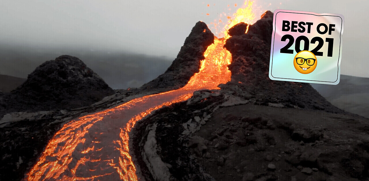 Take 15 seconds of your time to watch a drone fly by an erupting volcano