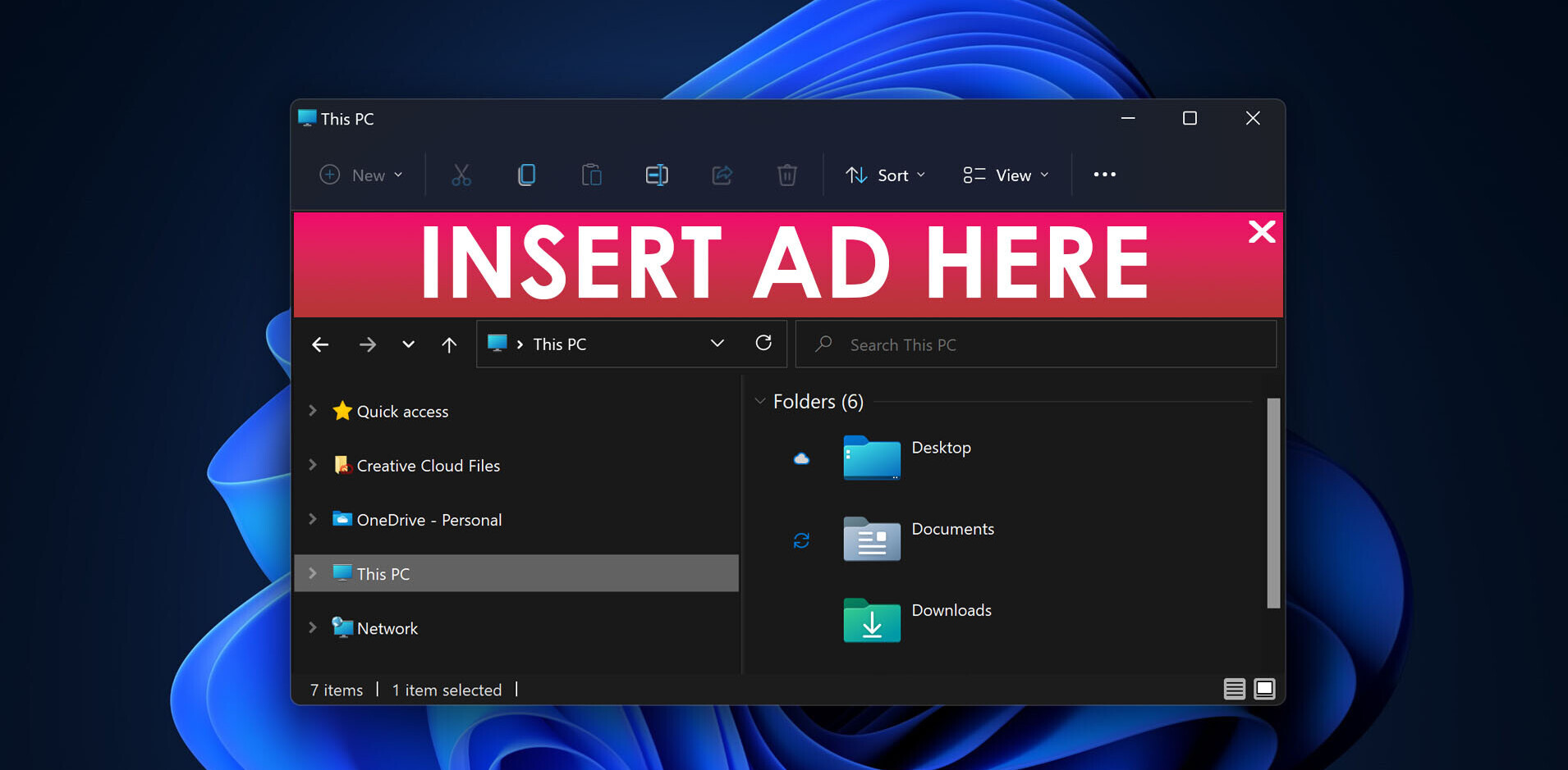 Dear Microsoft, putting ads in the Windows 11 File Explorer is a very dumb idea