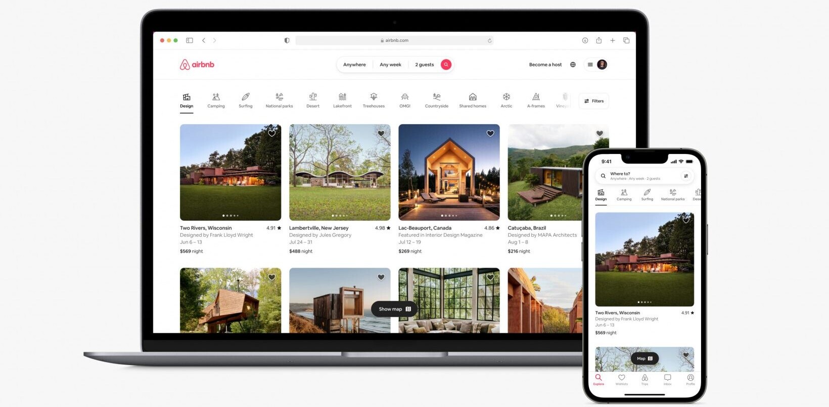 Airbnb is rolling out a new design to encourage travel discovery