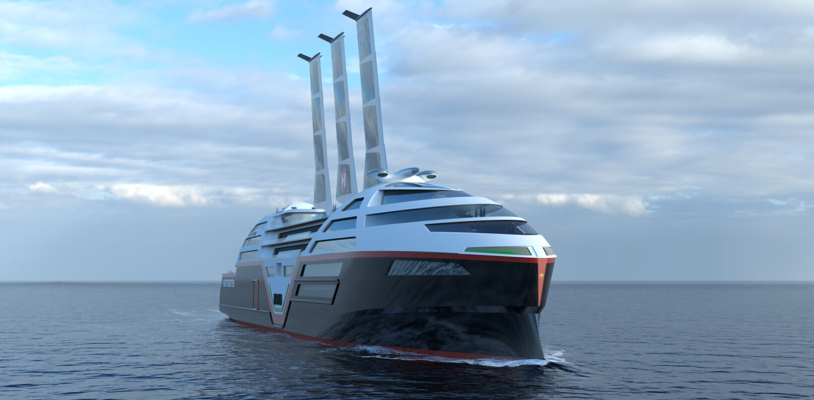 Zero-emission cruise ship with retractable solar sails set to launch in 2030
