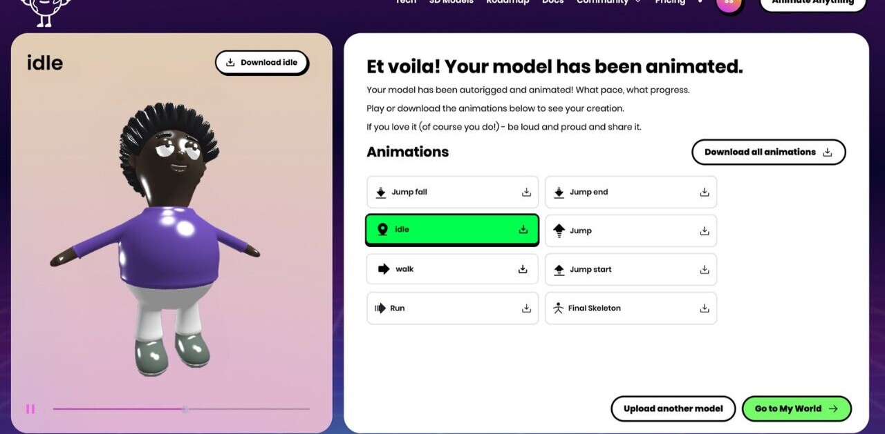 New AI tool promises to rig and animate static models within moments