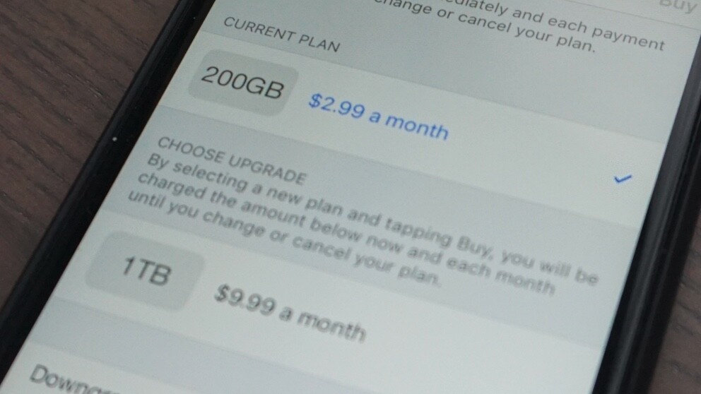 New iCloud pricing and storage options are now live; $0.99 monthly for 50GB, $2.99 for 200GB