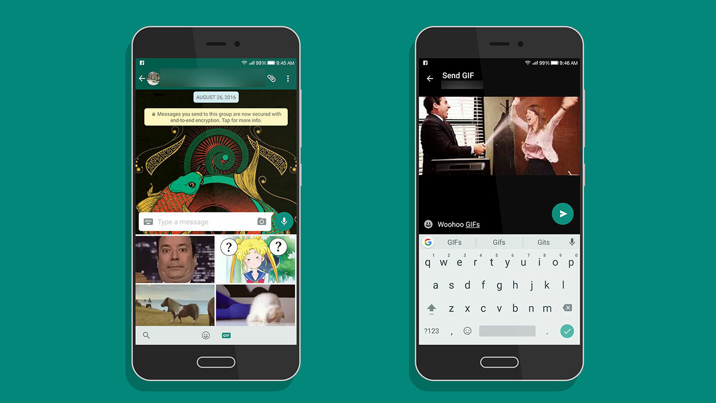 WhatsApp for Android now lets you search and send Giphy GIFs